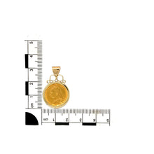 Load image into Gallery viewer, 9ct Gold &amp; 22ct Gold Half Sovereign Mount Pendant

