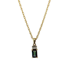 Load image into Gallery viewer, 9ct Gold Diamond &amp; Mystic Topaz Set 17&quot; Necklace
