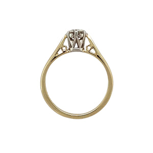 9ct Gold & Diamond Set Solitaire Ring