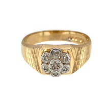 Load image into Gallery viewer, 9ct Gold &amp; Diamond Set Flower Style Ring
