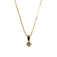 Load image into Gallery viewer, 18ct Gold &amp; Diamond Set Solitaire 16&quot; Necklace
