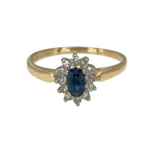 Load image into Gallery viewer, 9ct Gold Diamond &amp; Sapphire Set Cluster Ring
