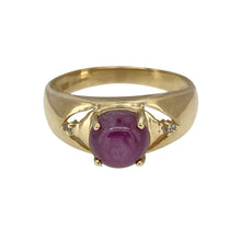 Load image into Gallery viewer, 9ct Gold Diamond &amp; Purple Stone Set Ring
