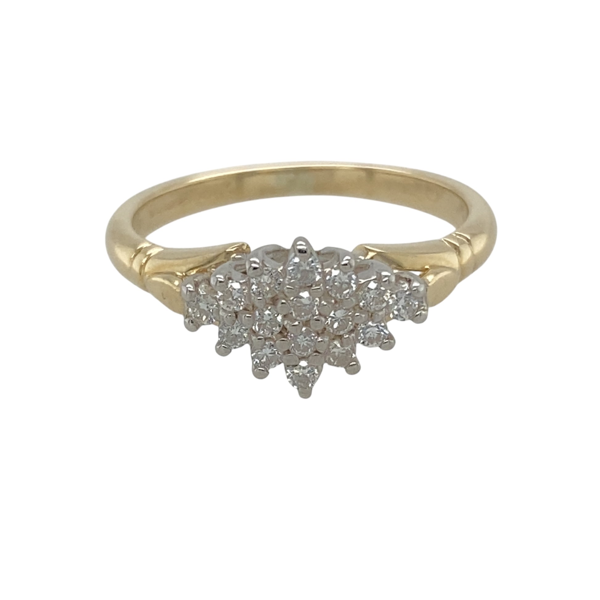 9ct Gold & Diamond Set Cluster Ring