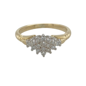 9ct Gold & Diamond Set Cluster Ring