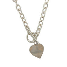 Load image into Gallery viewer, 925 Silver 17&quot; Heart Tag Belcher T Bar Chain
