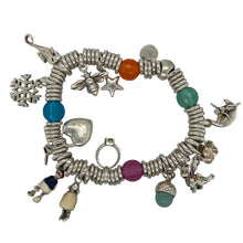 Load image into Gallery viewer, 925 Silver Links of London Charm Bracelet
