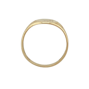 9ct Gold Patterned Oval Signet Ring