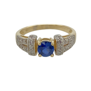 9ct Gold Diamond & Sapphire Set Ring