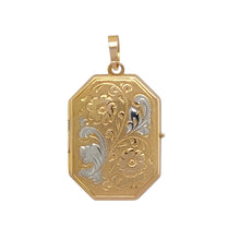 Load image into Gallery viewer, 9ct Gold Rectangle Patterned Locket
