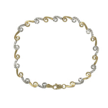 Load image into Gallery viewer, 14ct Gold 8&quot; Patterned Swirl Link Bracelet
