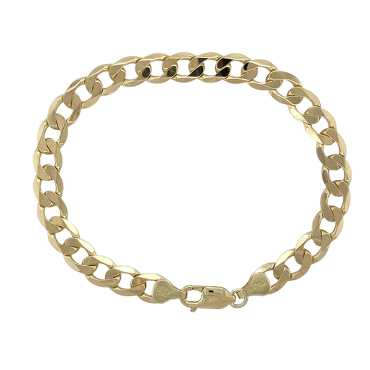 9ct Gold 8" Curb Bracelet