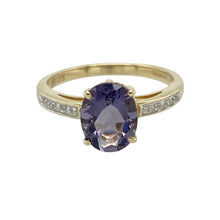 Load image into Gallery viewer, 9ct Gold Diamond &amp; Iolite Set Ring
