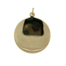 Load image into Gallery viewer, Carry a timeless symbol of protection and guidance with this pre-owned 9ct yellow gold round St Christopher pendant, featuring:

Design: A traditional round pendant showcasing a detailed image of St Christopher, the patron saint of travellers—symbolising safety and spiritual strength.
Material: 9-carat yellow gold, offering a rich, polished finish that enhances the intricate design.
Style: Bold and meaningful—ideal for wearing on a substantial chain or gifting as a cherished keepsake.

