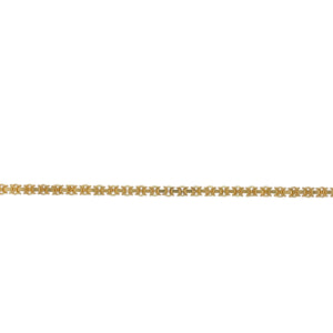 9ct Gold 7.25" Byzantine Link Bracelet