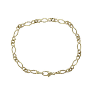 9ct Gold 7.5" Figaro Style Bracelet