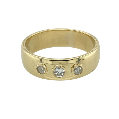 14ct Gold & Diamond Set Band Ring