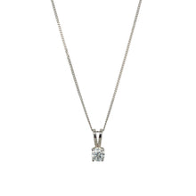 Load image into Gallery viewer, 18ct White Gold &amp; Diamond Set Solitaire 18&quot; Necklace
