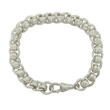 Load image into Gallery viewer, New 925 Silver 8.5&quot; Patterned Rollerball Bracelet
