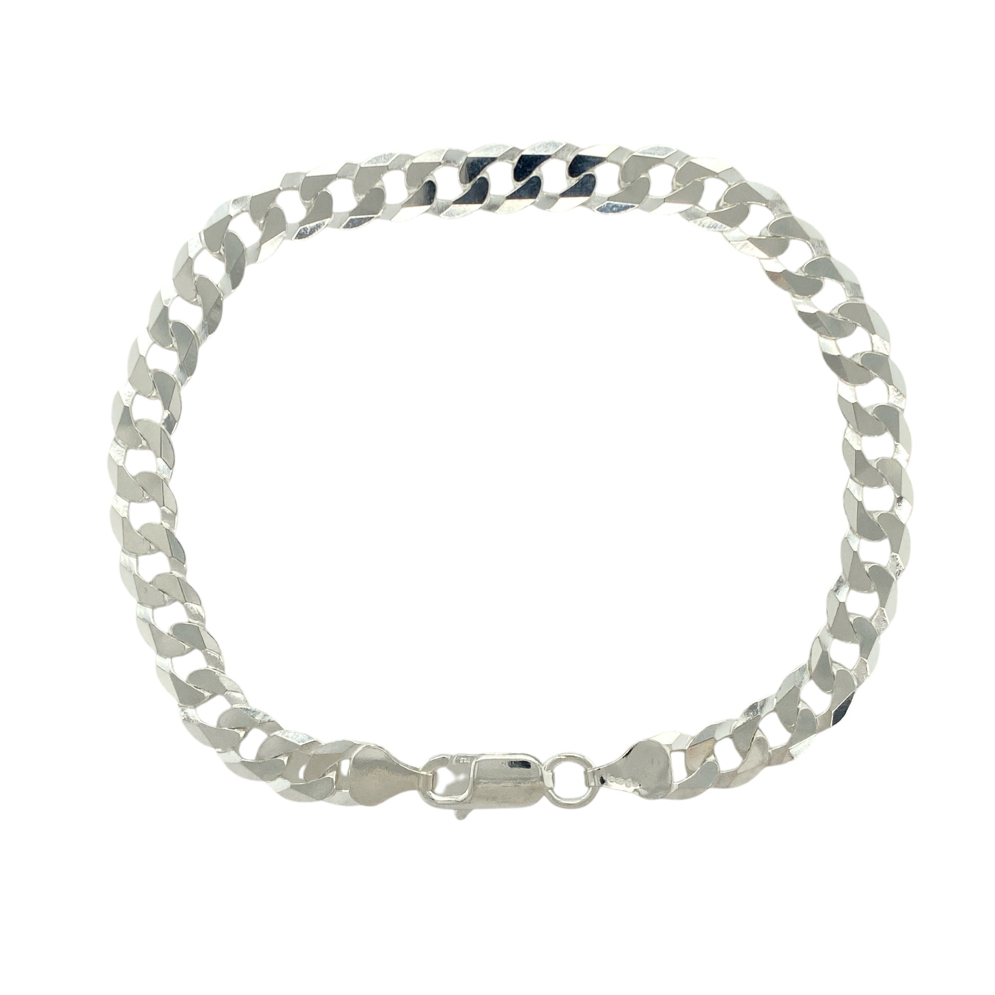 New 925 Silver 8.5" Curb Bracelet