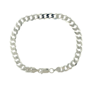 New 925 Silver 8.5" Curb Bracelet