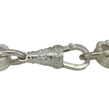 Load image into Gallery viewer, Add striking detail and bold character to your jewellery collection with this new 925 silver 9&quot; patterned gypsy style fancy link bracelet, blending traditional craftsmanship with a strong, confident look:

Design: A distinctive gypsy style bracelet featuring intricately patterned, fancy links that create a bold and textured appearance, ideal for those who appreciate standout silver designs.
Material: Crafted from solid 925 sterling silver, the bracelet boasts a polished and detailed finish
