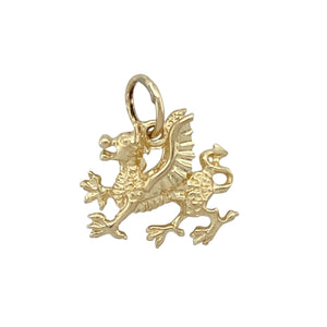 Bring bold national pride to your collection with this pre-owned 9ct yellow gold 3D Welsh Dragon pendant, offering a detailed and dynamic design perfect for showcasing heritage and strength.

Design: The pendant features a three-dimensional representation of the Welsh Dragon, capturing movement and character in a striking and symbolic form.
Material: Made from 9-carat yellow gold, the high-polish finish enhances the sculpted detail and brings out the warmth and richness of the gold.
