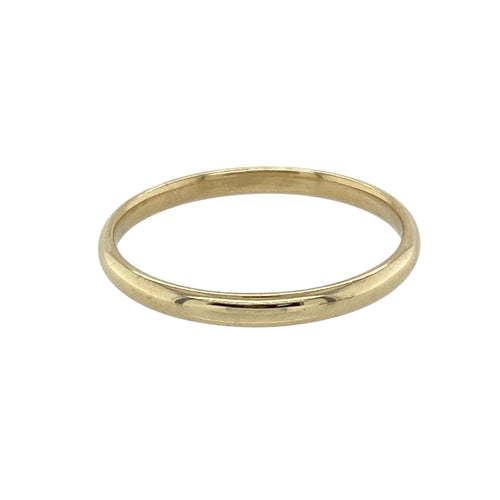 9ct Gold 2mm Wedding Band Ring