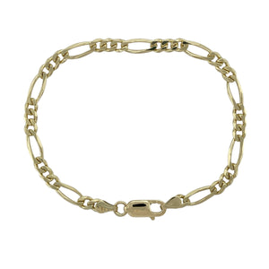 9ct Gold 7.75" Figaro Bracelet