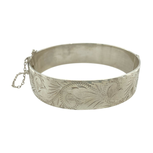 925 Silver Patterned Bangle