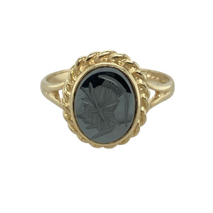 9ct Gold & Hematite Centurion Set Ring