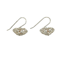 Load image into Gallery viewer, Embrace elegance and symbolism with these pre-owned 925 silver and 9ct rose gold Clogau Tree of Life heart drop earrings—a graceful blend of heritage, meaning, and timeless design.

Design: These delicate drop earrings feature heart-shaped outlines adorned with the signature Tree of Life motif, combining flowing vines and leaves for a natural, romantic look.
Material: Made from sterling silver with 9-carat rose gold detailing, the mixed-metal design offers soft contrast and classic Clogau charm.

