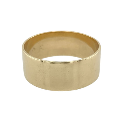 9ct Gold 8mm Flat Wedding Band Ring