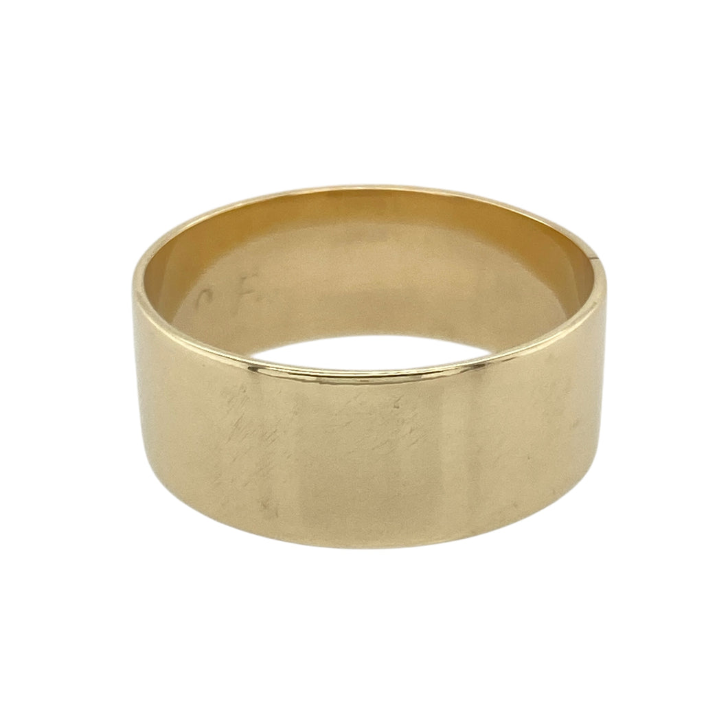 9ct Gold 8mm Flat Wedding Band Ring
