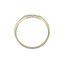 Load image into Gallery viewer, 9ct Gold &amp; Diamond Set Patterned Heart Signet Ring
