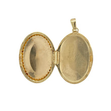Load image into Gallery viewer, 9ct Gold Patterned Oval Locket

