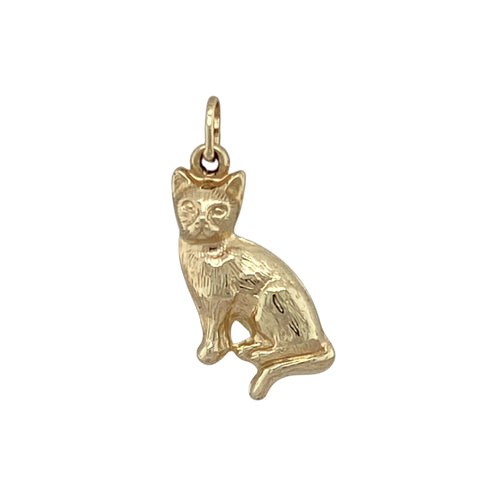 9ct Gold Cat Pendant