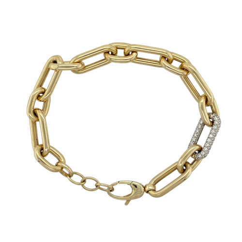 9ct Gold & Cubic Zirconia Set Link 8