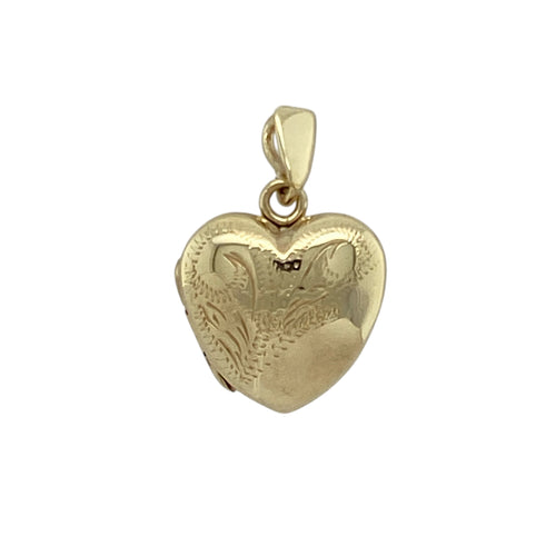 9ct Gold Patterned Heart Locket