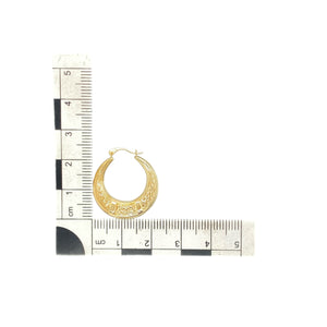 9ct Gold Celtic Knot Hoop Creole Earrings