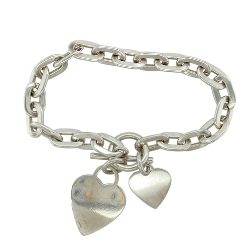 925 Silver Heart Flat Link 8