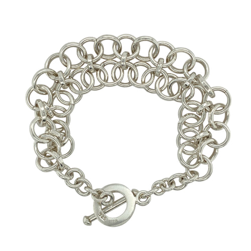925 Silver Double Round Link 8