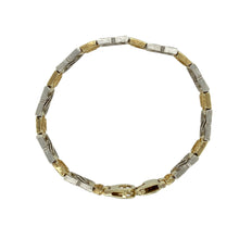 Load image into Gallery viewer, 9ct Gold &amp; Diamond Set Fancy Link 7&quot; Bracelet
