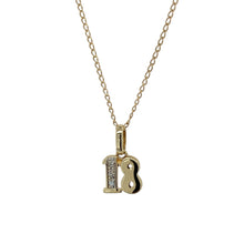 Load image into Gallery viewer, 9ct Gold &amp; Diamond Set &#39;18&#39; 18&quot; Necklace
