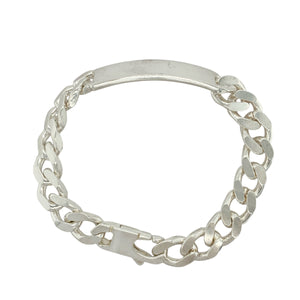 925 Silver 8.5" Identity Curb Bracelet