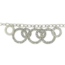 Load image into Gallery viewer, 925 Silver Patterned Circle Drop 18&quot; Necklace

