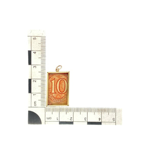 9ct Gold 10 Shilling Case Note Charm