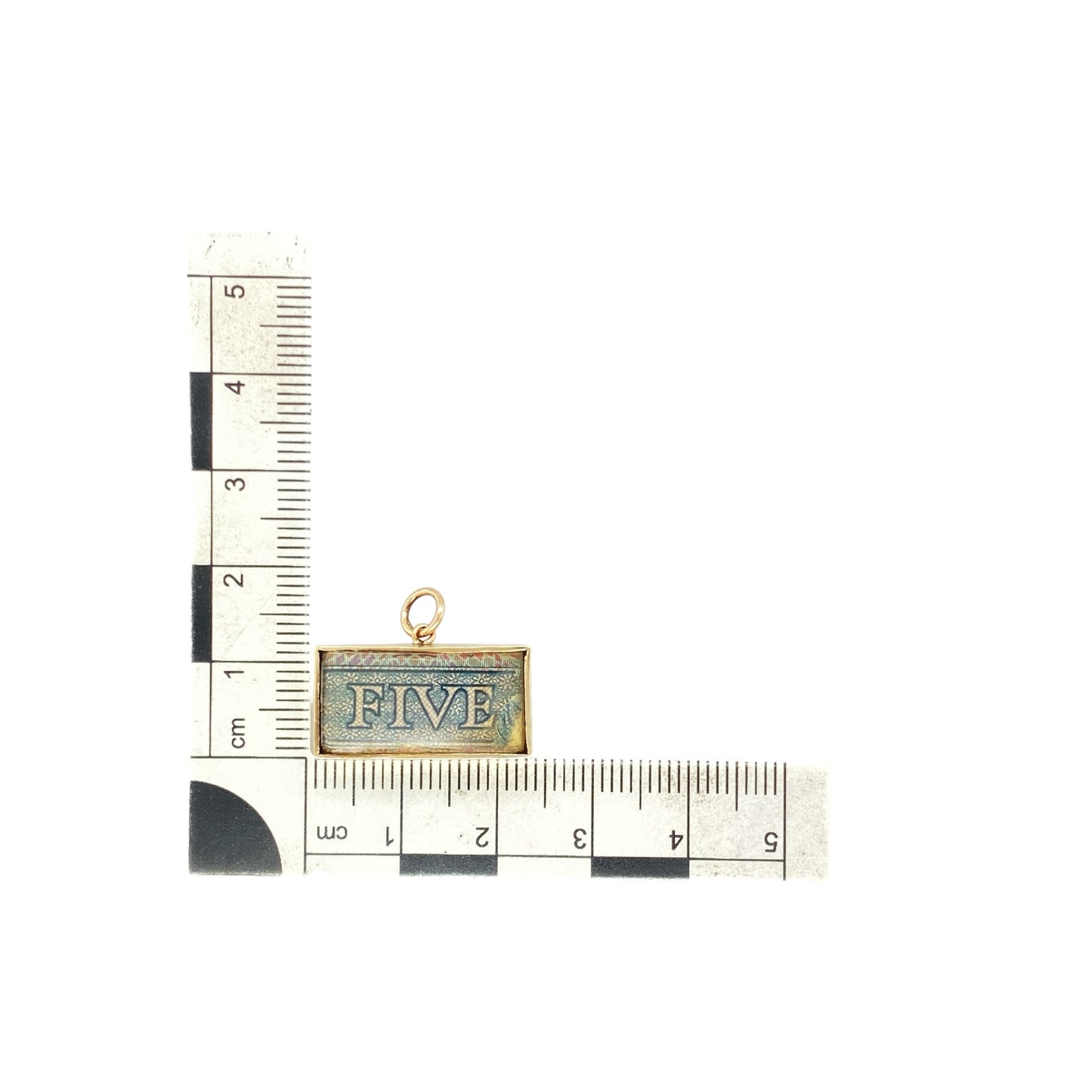 9ct Gold £5 Note Case Charm