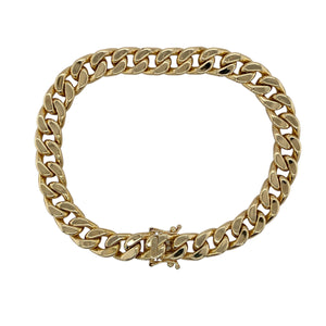 9ct Gold 8.5" Hollow Curb Bracelet