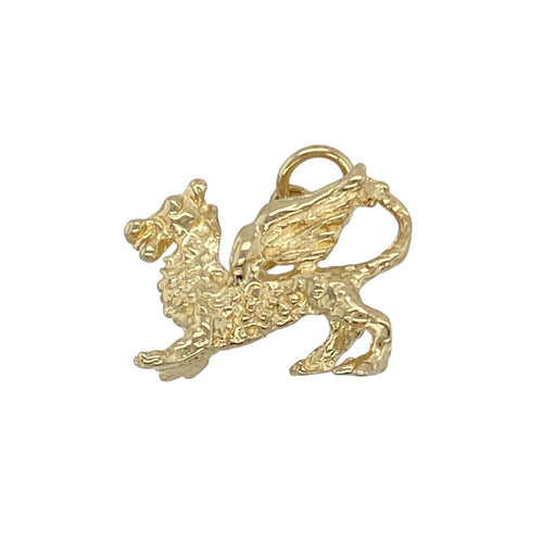 9ct Gold Welsh Dragon Pendant